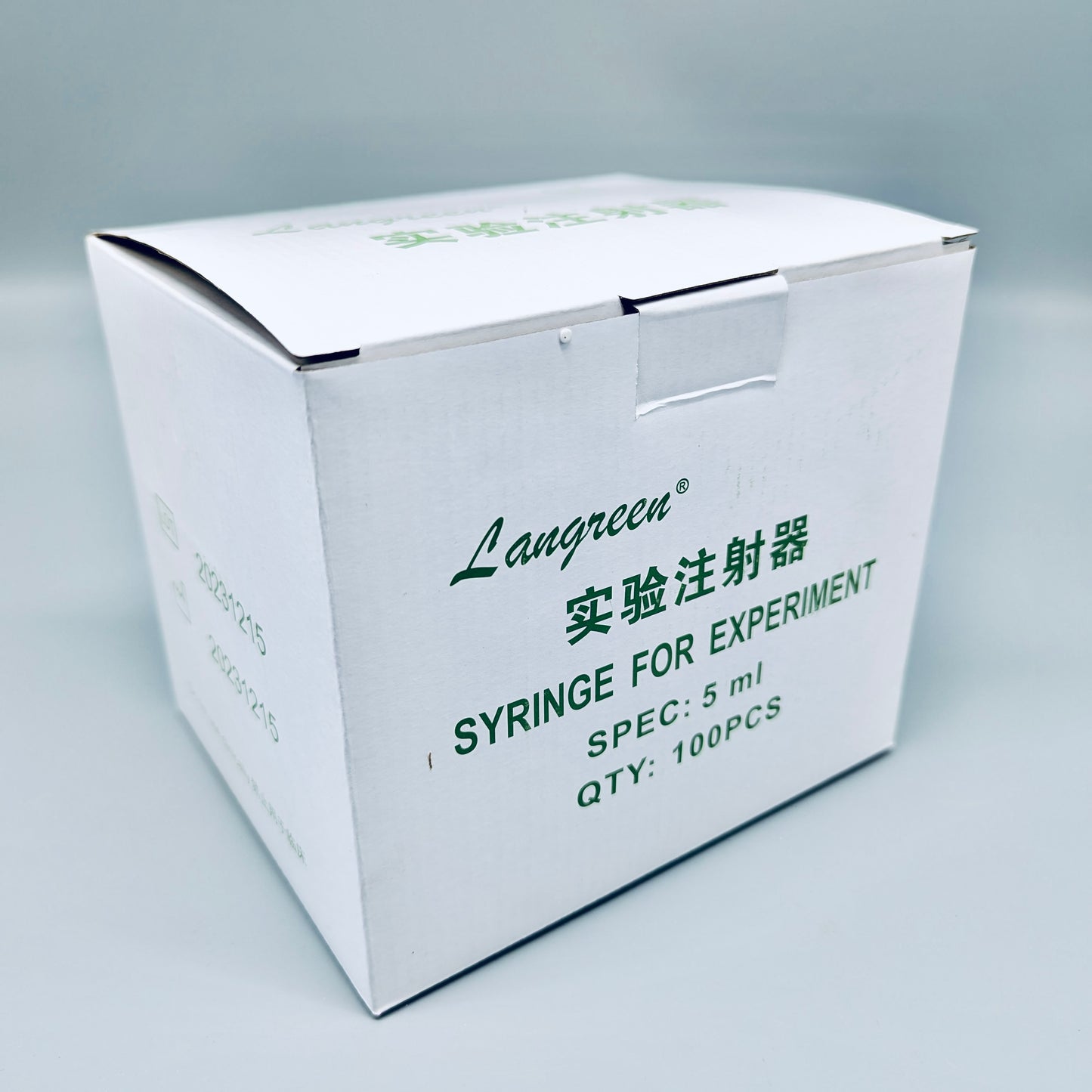 Lab syringes, sterilized, no needle