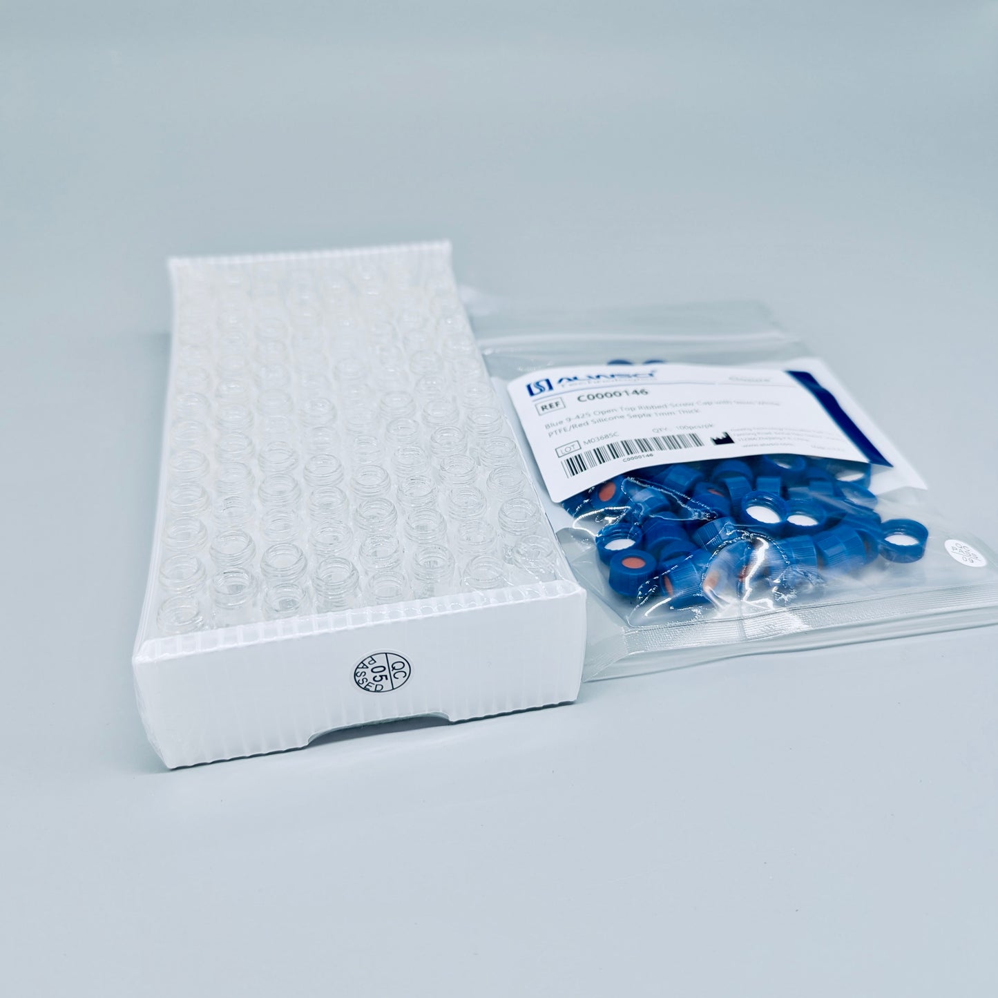 Screw-cap sample vial, clear, 2 mL/9mm, 100 pcs