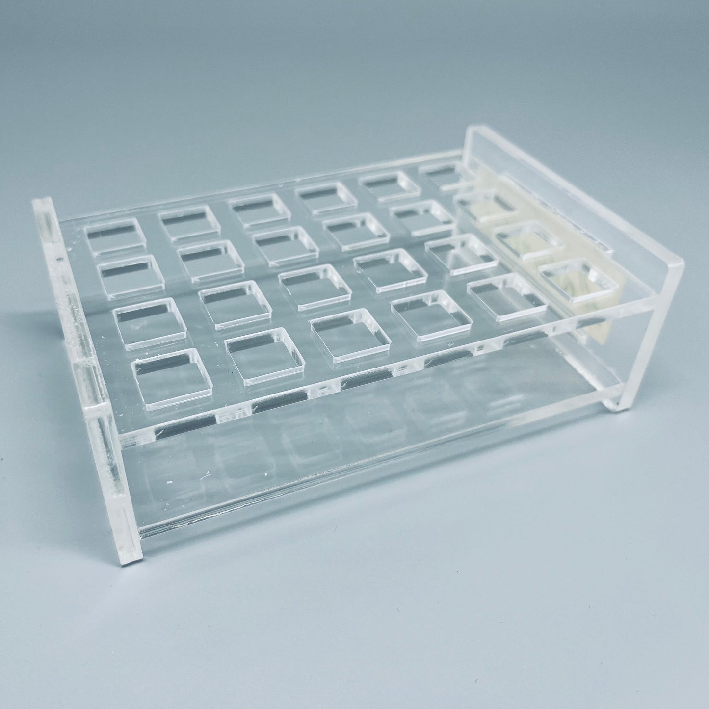 Cuvette rack, acrylic, 10*10 mm, 24 holes