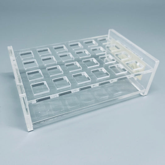 Cuvette rack, acrylic, 10*10 mm, 24 holes