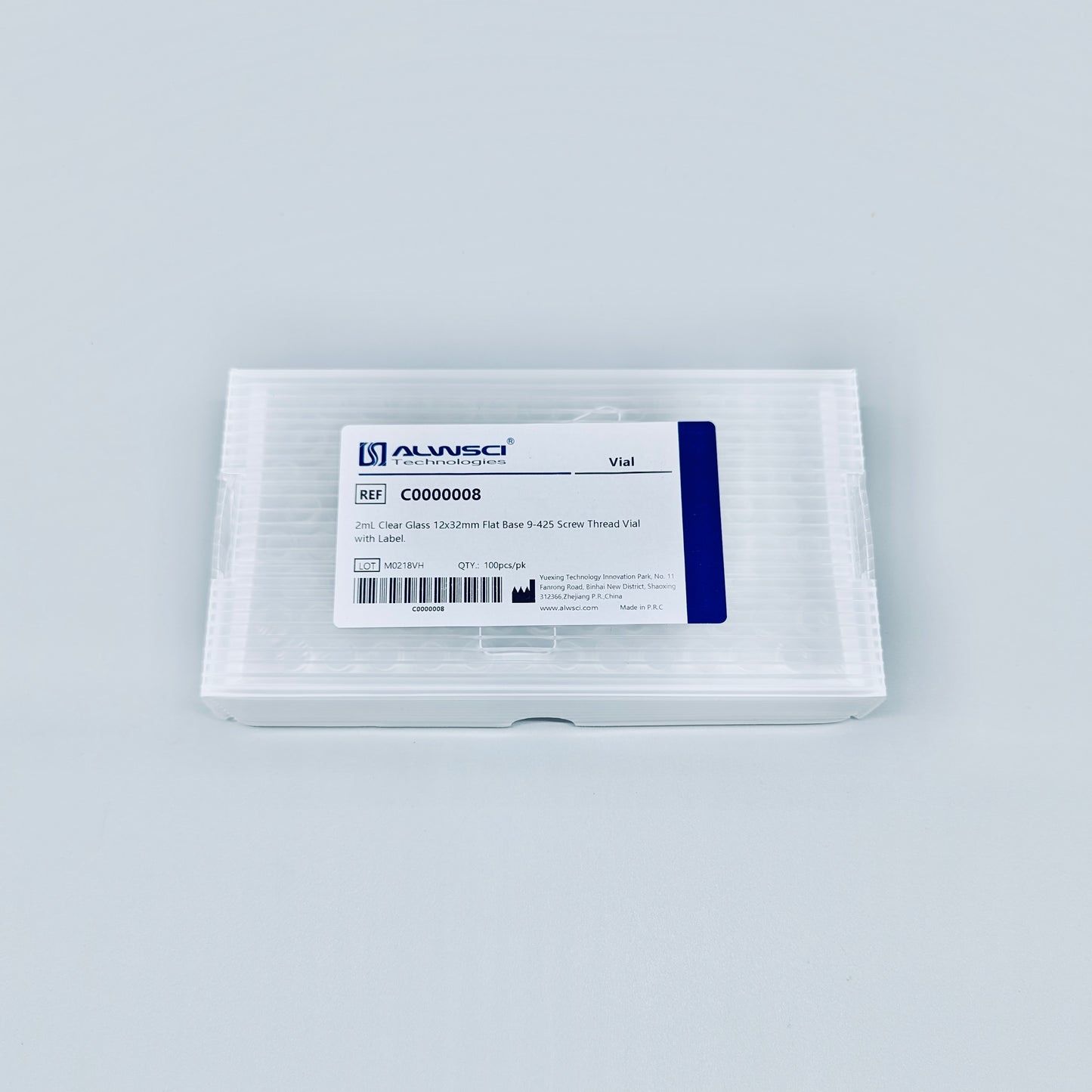 Screw-cap sample vial, clear, 2 mL/9mm, 100 pcs