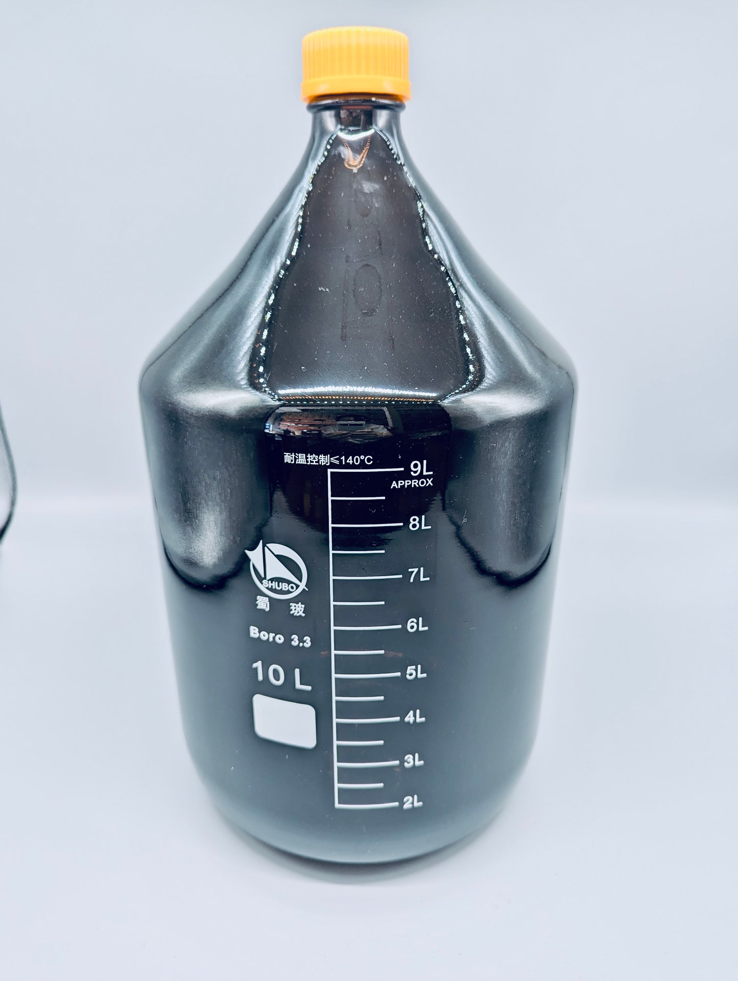 Screw-cap reagent bottle, brown, w/ cap, borosilicate glass
