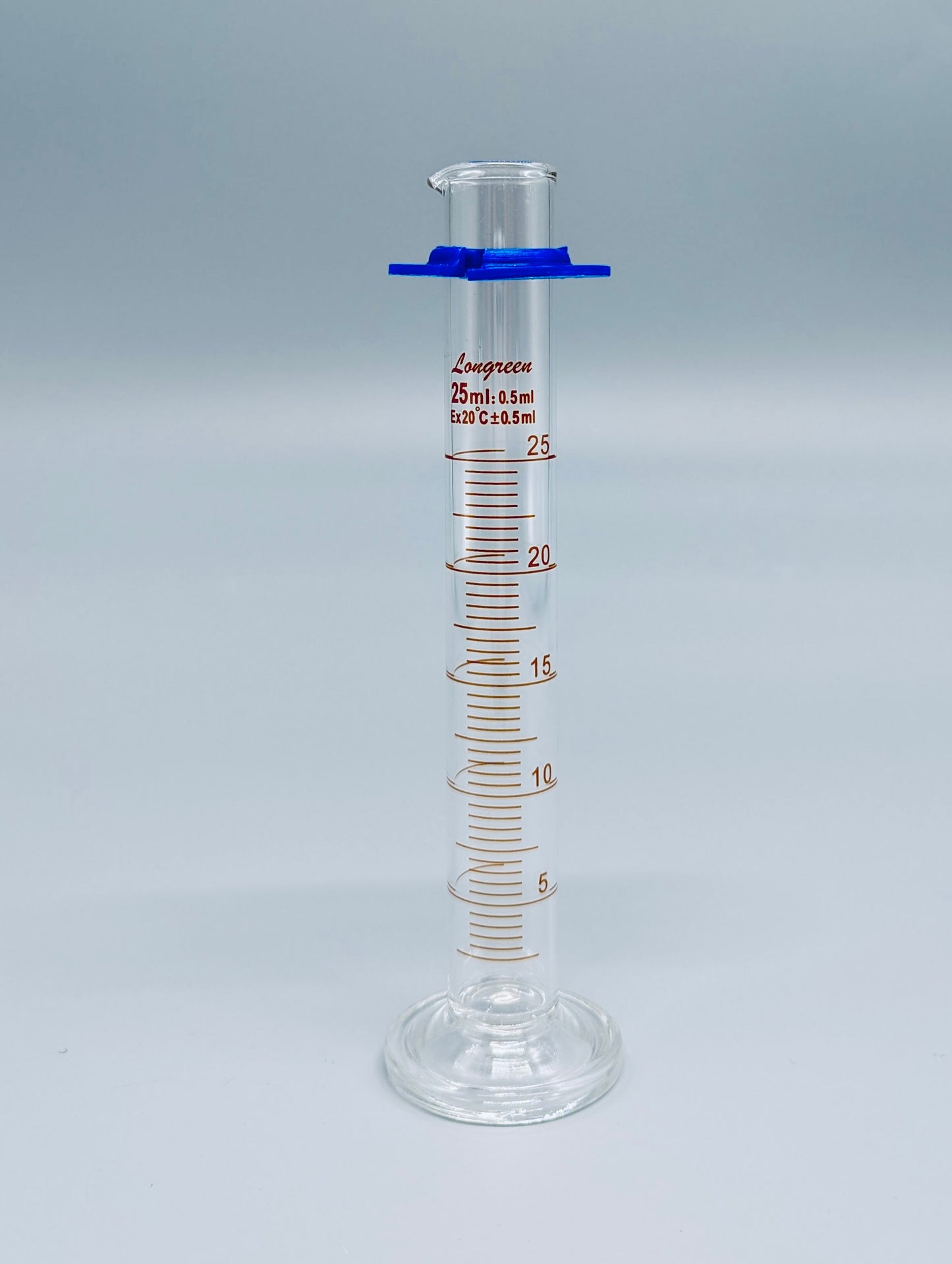 Heavy Duty Borosilicate Glass Graduate Cylinders, 25 mL, 1 pcs