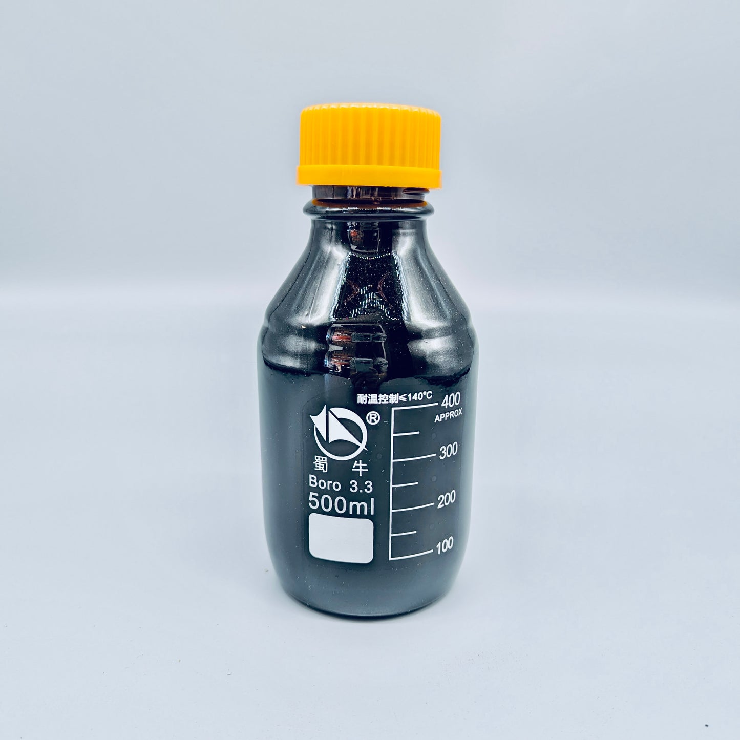 Screw-cap reagent bottle, brown, w/ cap, borosilicate glass