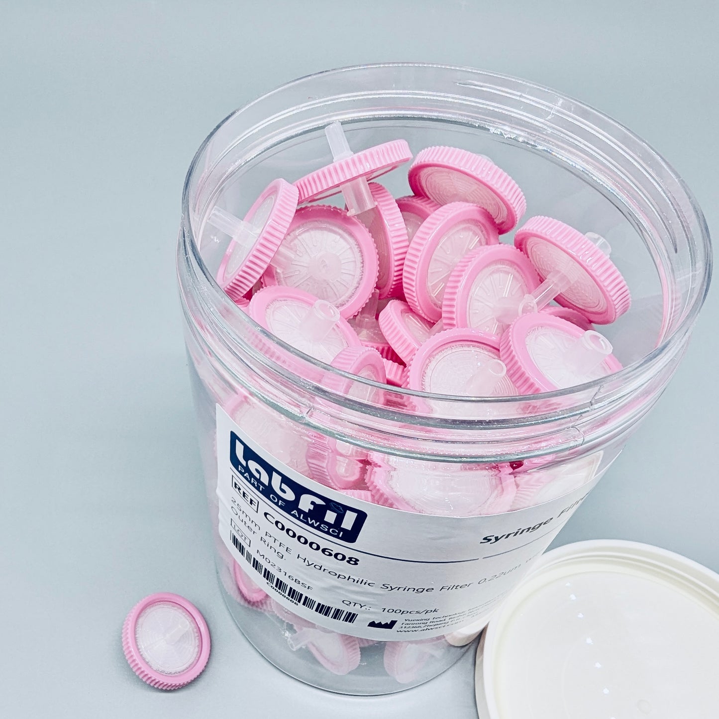 Syringe filters, hydrophilic PTFE