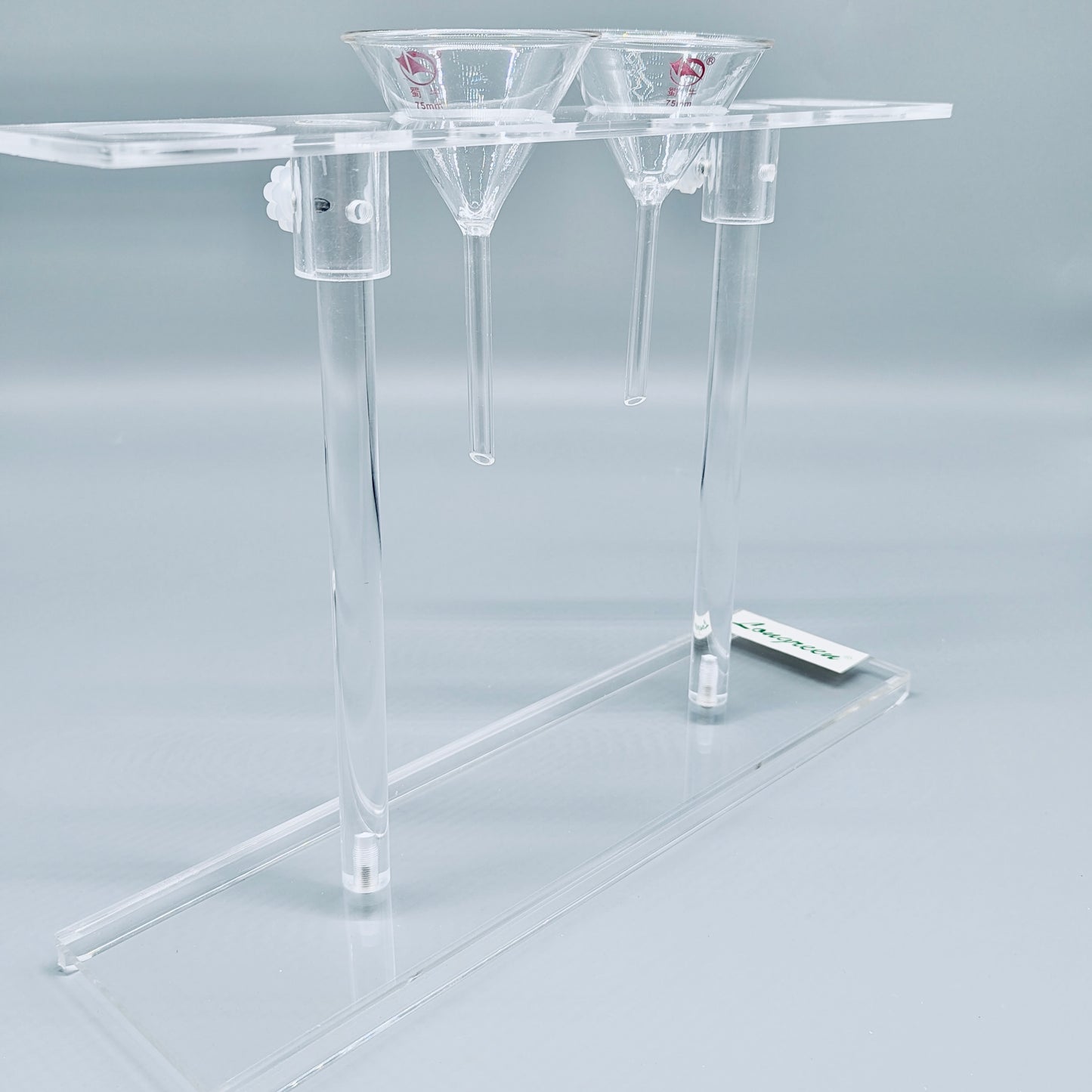 Funnel rack, plexiglass, for 50 - 75 mm funnels