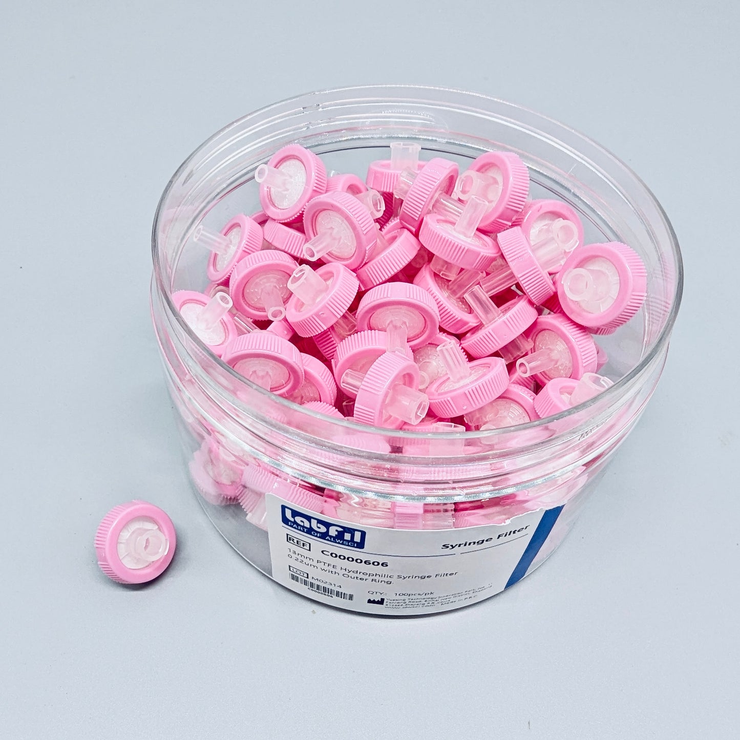 Syringe filters, hydrophilic PTFE