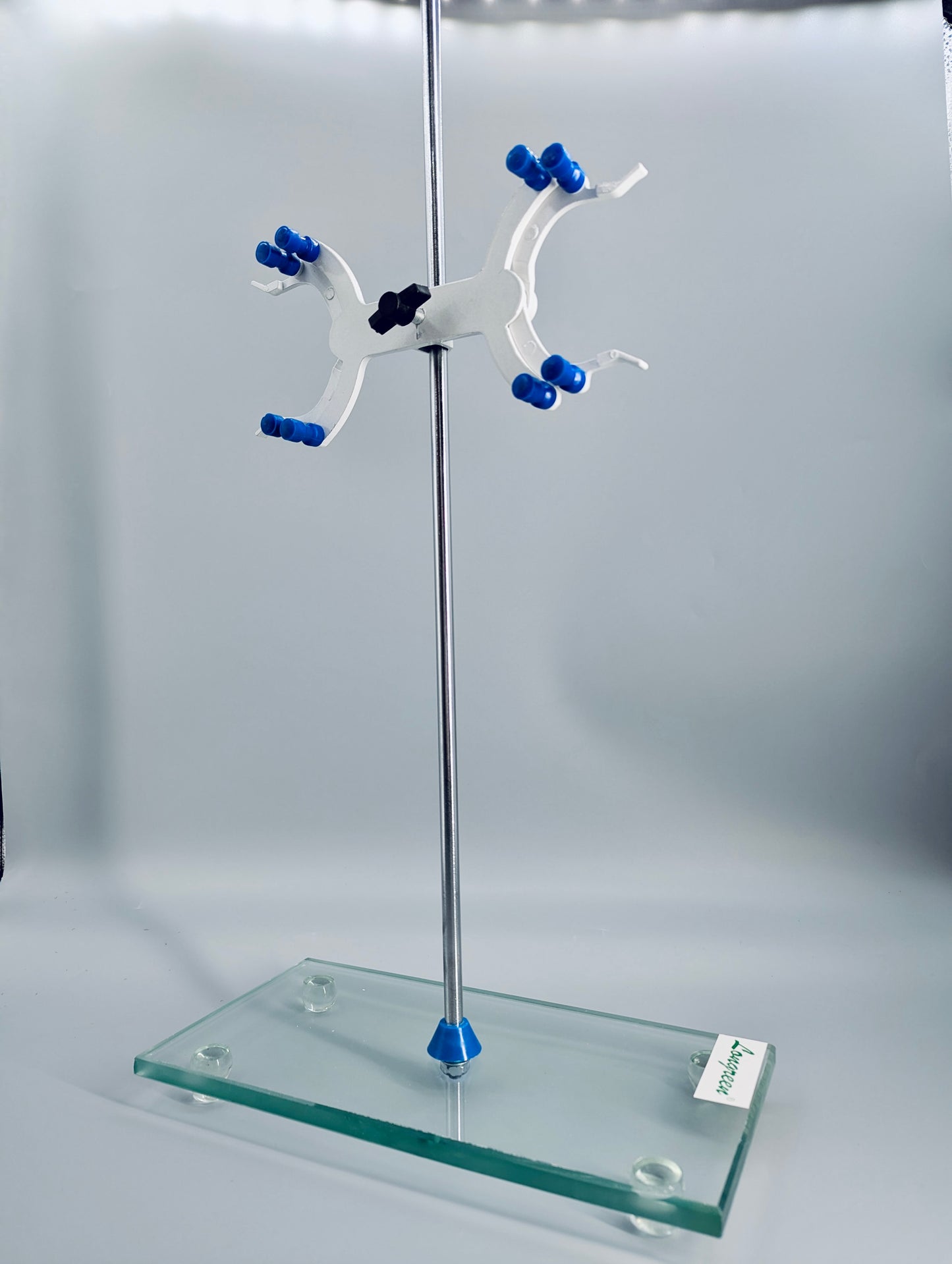 Titration stand, glass base, w/ clamps