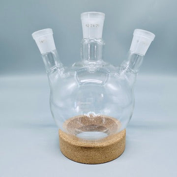 Three-Neck Round-Bottom Flask, with Angled Standard Openings 24/29