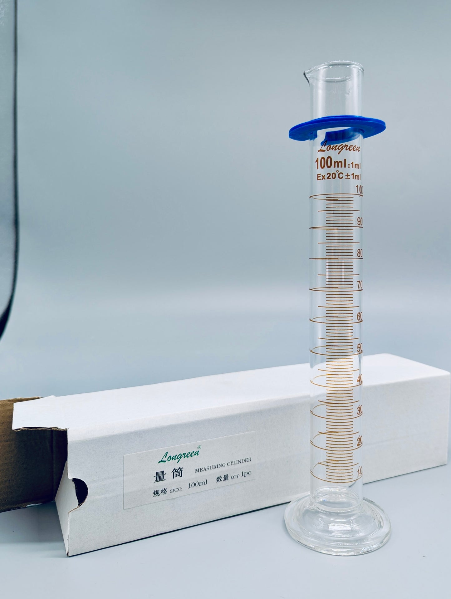 Heavy Duty Borosilicate Glass Graduate Cylinders, 100 mL, 1 pcs/box