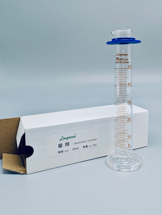 Heavy Duty Borosilicate Glass Graduate Cylinders, 50 mL, 1 pcs