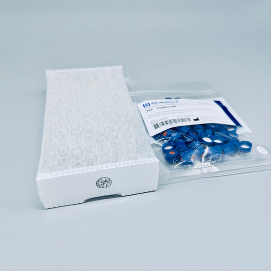 Screw-caps for sample vials, caps only, 2 mL/9mm, 100 pcs/pk