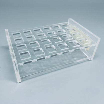 Cuvette rack, acrylic, 10*10 mm, 24 holes