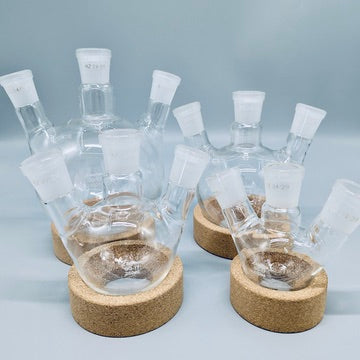 Three-Neck Round-Bottom Flask, with Angled Standard Openings 24/29