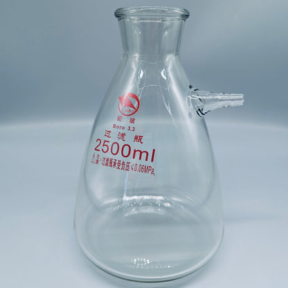 Vacuum filtration flasks, with tubulation
