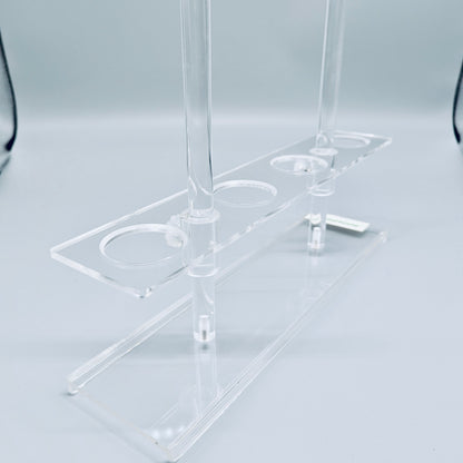 Funnel rack, plexiglass, for 50 - 75 mm funnels