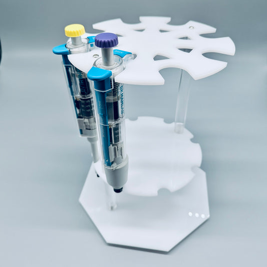 Plexiglass micropipette rack