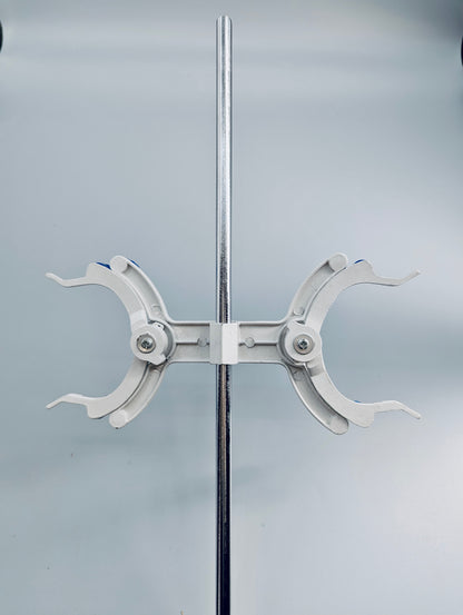 Titration stand, glass base, w/ clamps