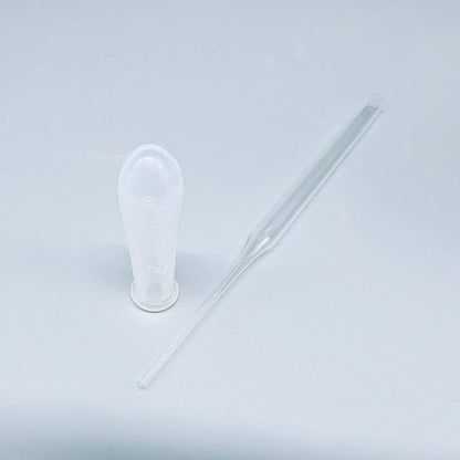 Glass droppers, 150 mm, with four silicon bulbs