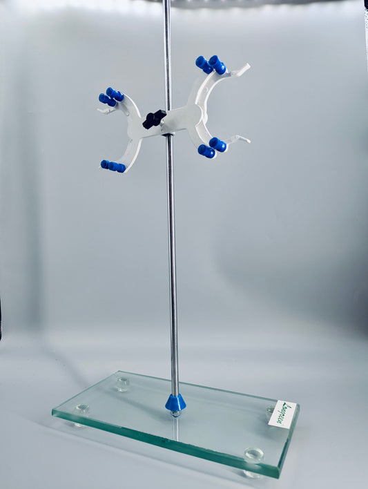 Titration stand, glass base, w/ clamps