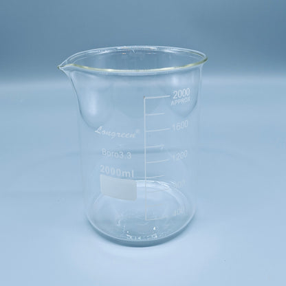 Beakers, Low form, Borosilicate glass