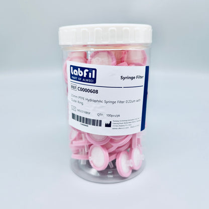 Syringe filters, hydrophilic PTFE