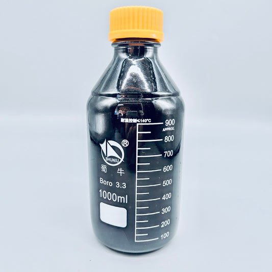 Screw-cap reagent bottle, brown, w/ cap, borosilicate glass