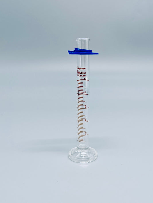 Heavy Duty Borosilicate Glass Graduate Cylinders, 10 mL, 2 pcs/case