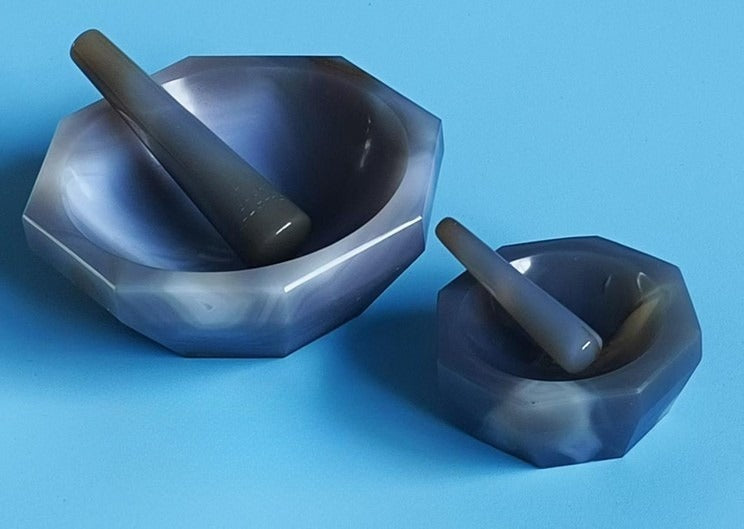 Agate Mortar with Pestle
